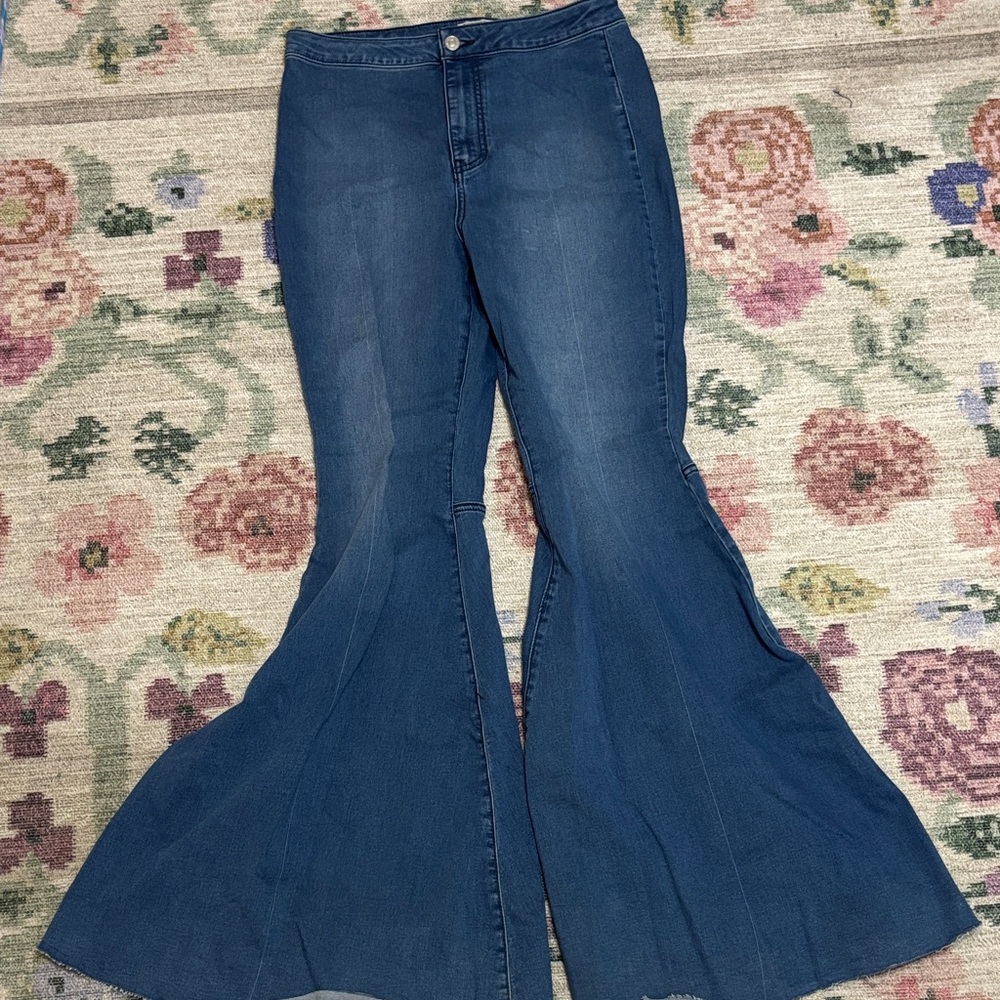 Free People Dark Blue Flare Jeans